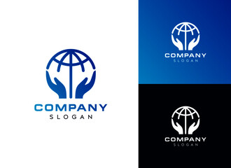 World logo design-world hand logo design-global vector logo design 