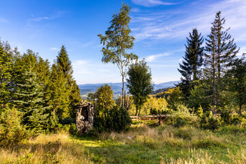 Chapel complex at top of Gron Jana Pawla II - John Paul II peak in Little Beskids mountains near Andrychow in Lesser Poland © Art Media Factory