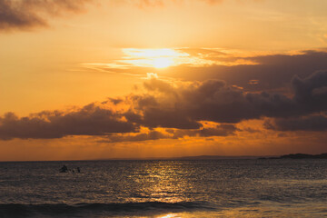 sunset over the sea