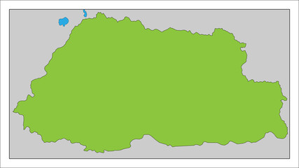 ブータンの地図です。