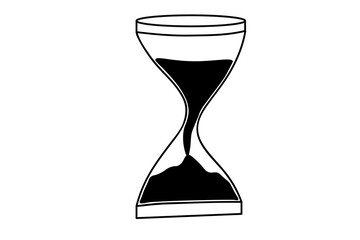 Illustration vector of hourglass icon.  time icon or time icon desain.