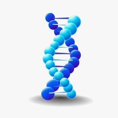 3d Vector illustration  of dna molecule
