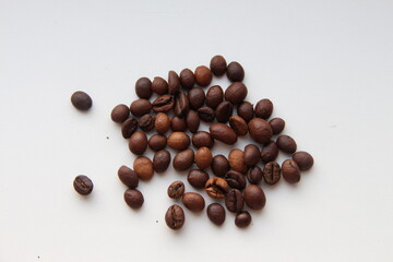 coffee beans on a white background