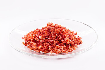 chloride potion in glass, crystal or salts used in chemical reactions