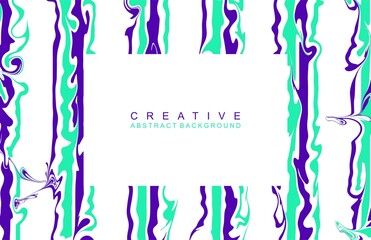 Stripes Shape Abtrsact Blue Cyan Liquid Background Vector Illustration White Background