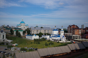 Panorama of the river embankment near the Kremlin. Kazan. Russia