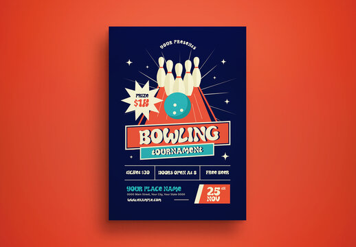 Bowling Tournament Flyer Layout