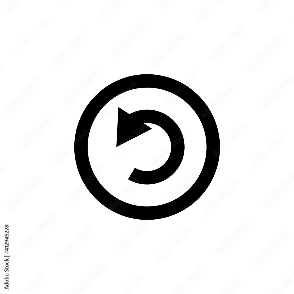 Poster refresh line icon. editable stroke. simple illustration mobile concept app line icon and web design.