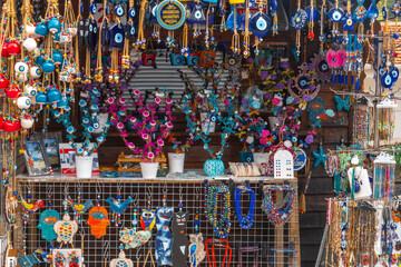 A small shop selling souvenirs in Nazarköy Kemalpaşa Izmir.
