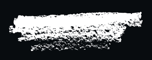 Hand Painted White Brush Stroke. Vector Grunge Brush. Creative Design Elements.