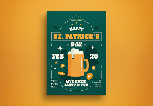 St Patrick Day Flyer Layout