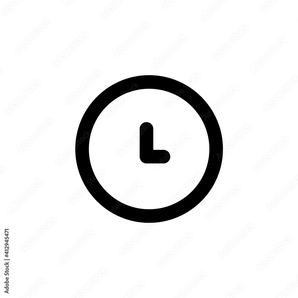 Poster clock line icon, time symbol. editable stroke. simple illustration mobile concept app line icon and 