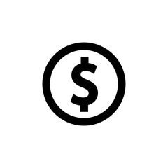 Dollar line icon, earning symbol. Editable stroke. simple illustration mobile concept app line icon and web design. Editable stroke. Design template vector