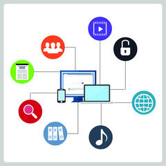 Vector illustration for Collect Data EPS10