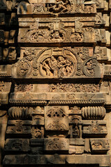 Detail of the Parsurameswara Temple in Bhubaneswar, Odisha, India.