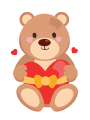 Obraz premium bear with a heart