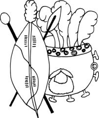 Cartoon version for new coronavirus variant from South Africa