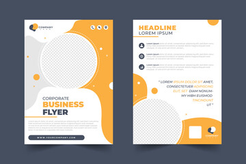 circle frame corporate business flyer template