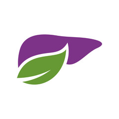 Liver with Leaf logo vector template, Creative Liver logo design concepts