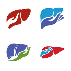 Set of Care Liver logo vector template, Creative Liver logo design concepts