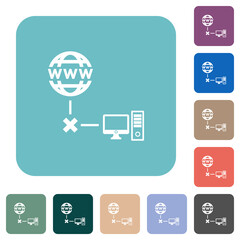 Offline computer rounded square flat icons