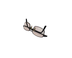 Men's glasses with a metal frame for vision and photo brown glass