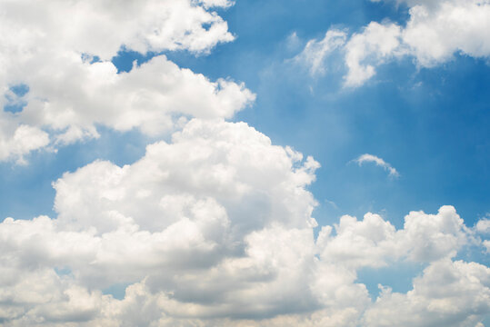 White cloud background and blue sky photo