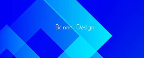 Abstract geometric blue modern decorative design banner pattern background