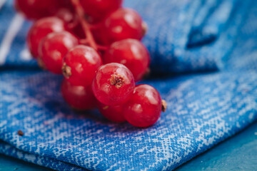 Close-up of delicious fresh redcurrant berries