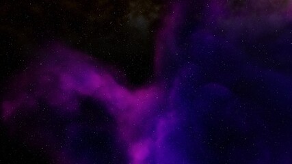 colorful space background with stars, nebula gas cloud in deep outer space, science fiction illustrarion 3d render