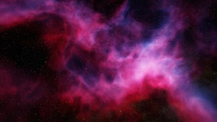 colorful space background with stars, nebula gas cloud in deep outer space, science fiction illustrarion 3d render © ANDREI