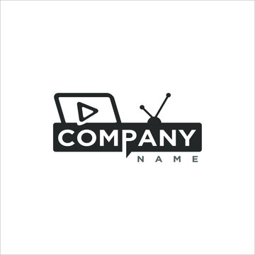 News Media Emblem, For Tv Station Company, Or Video Maker, As Watermark And Company Icon.