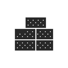 Stack brick color line icon. Pictogram for web page, mobile app, promo.