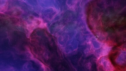 colorful space background with stars, nebula gas cloud in deep outer space, science fiction illustrarion 3d render