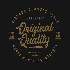  Vintage  Design for T Shirt with Textured Lettering Composition. Print, Logo, Poster. Vector Illustration.