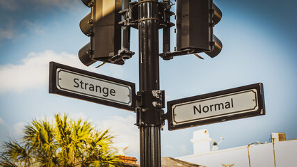 Street Sign Normal versus Strange