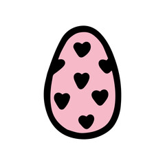 Obraz premium Easter egg.vector illustration in the doodle style
