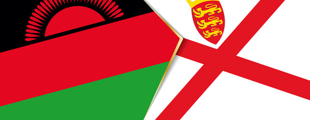 Malawi and Jersey flags, two vector flags.