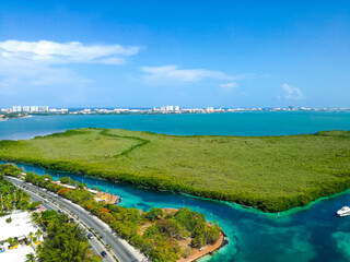 Obraz premium landscape with river and sky