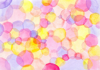 Watercolor Background Made Of Polka Dots