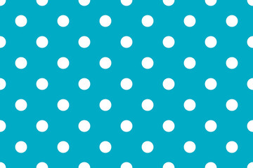 blue seamless pattern with white polka dots. vector illustration.