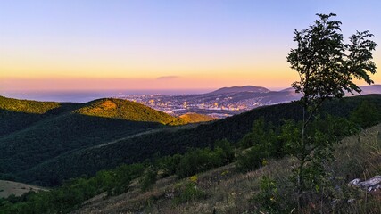Fototapeta premium mountains at sunset 