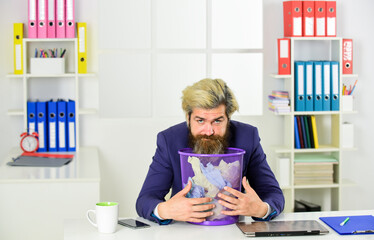 Recover files after deletion. Office spy. Digging in the trash. Rummaging through the papers....