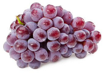 red grapes berries isolated on white background. macro. with clipping path. full depth of field.