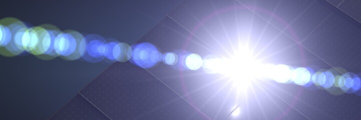 Fototapeta premium Solar panel, photovoltaic, alternative electricity source 3d