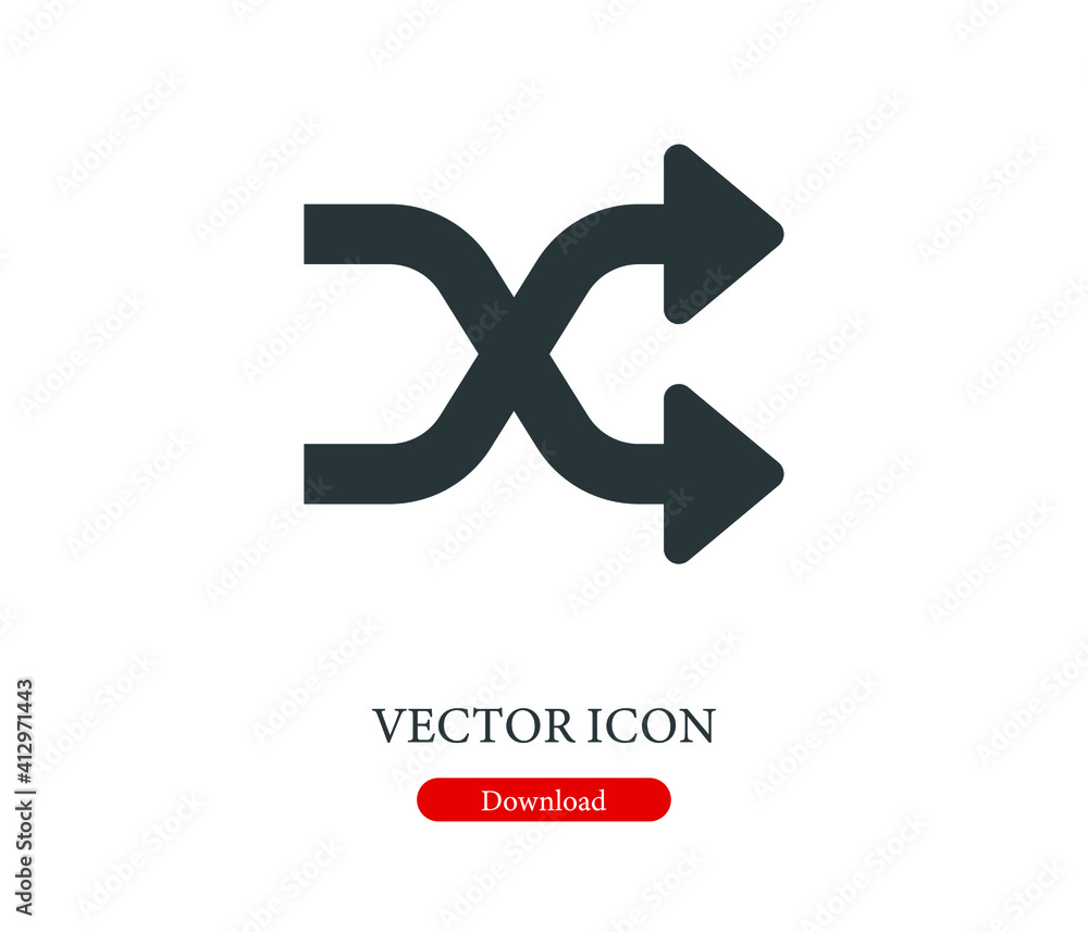 Poster shuffle vector icon. editable stroke. linear symbol for use on web and mobile apps, logo, print medi