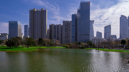 Fototapeta premium Overlooking Shenzhen architecture