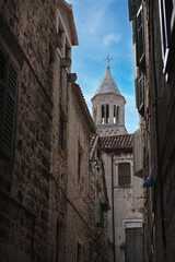 Bell tower of the Saint Domnius Cathedral in Split, Croatia