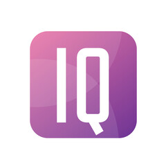 IQ Letter Logo Design With Simple style