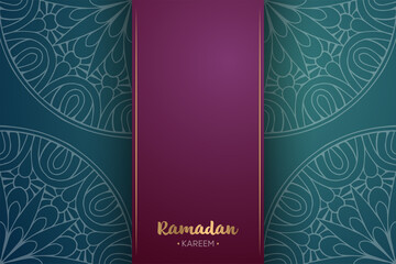 Ramadan kareem background with mandala ornament